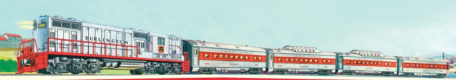 Lionel 1562 Burlington GP7 Passenger Set (Conv. LOCO 2328) 6 - 31775 - WISE GUYS HOBBIES LLC