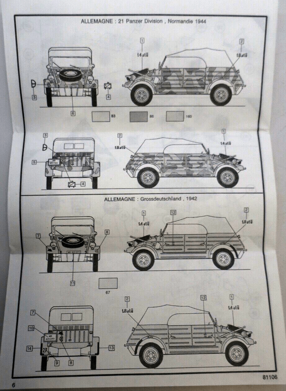 Heller 1/35 Volkswagen 82 Kubelwagen Model Kit 81106 - WISE GUYS HOBBIES LLC