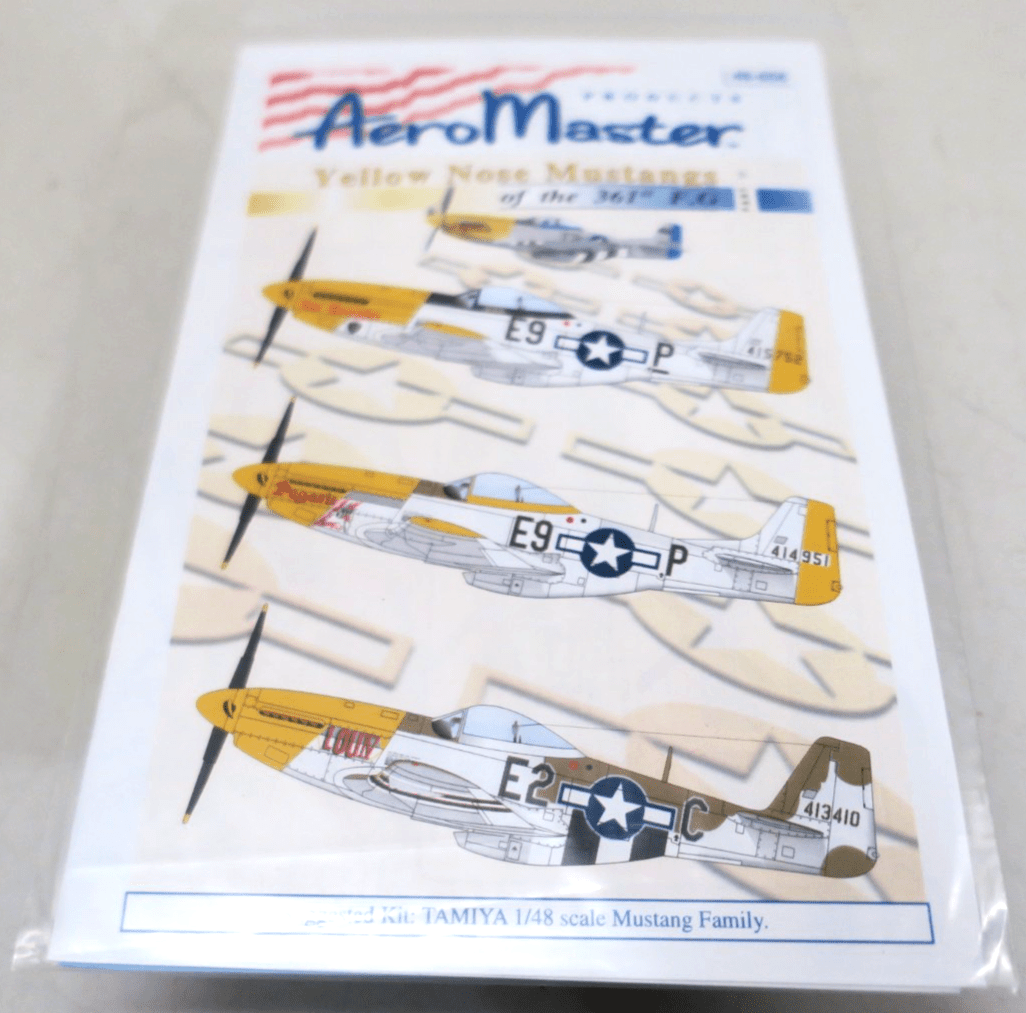 AeroMaster Decals - 48 - 656 - Yellow Nose Mustangs Of The 361st FG Pt.2 - WISE GUYS HOBBIES LLC