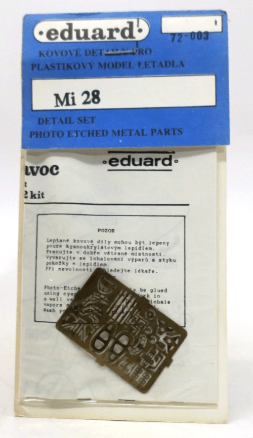 Eduard Photo Etch 1/72 Mi 28 Detail Set 72 - 003 - WISE GUYS HOBBIES LLC