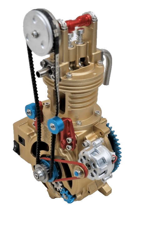 TECHING DM117 Metal Mini Single Cylinder Car Engine Built Working Model - WISE GUYS HOBBIES LLC
