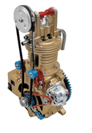 TECHING DM117 Metal Mini Single Cylinder Car Engine Built Working Model - WISE GUYS HOBBIES LLC
