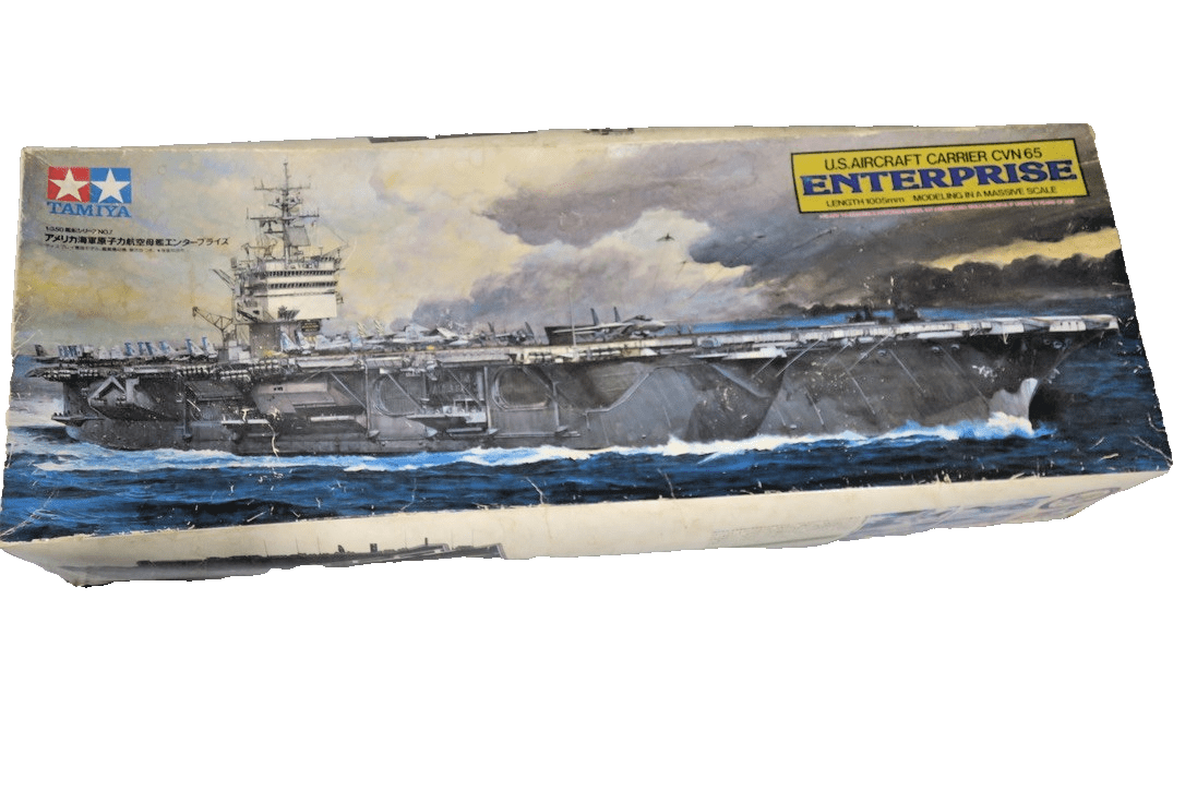 Tamiya Model Kit 7307 1:350 Scale US Aircraft Carrier CVN 65 Enterprise BOX DAM - WISE GUYS HOBBIES LLC