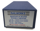 Railworks Boston&Maine B&M 4 Window Narrow Monitor Wood Caboose Brass HO NEW