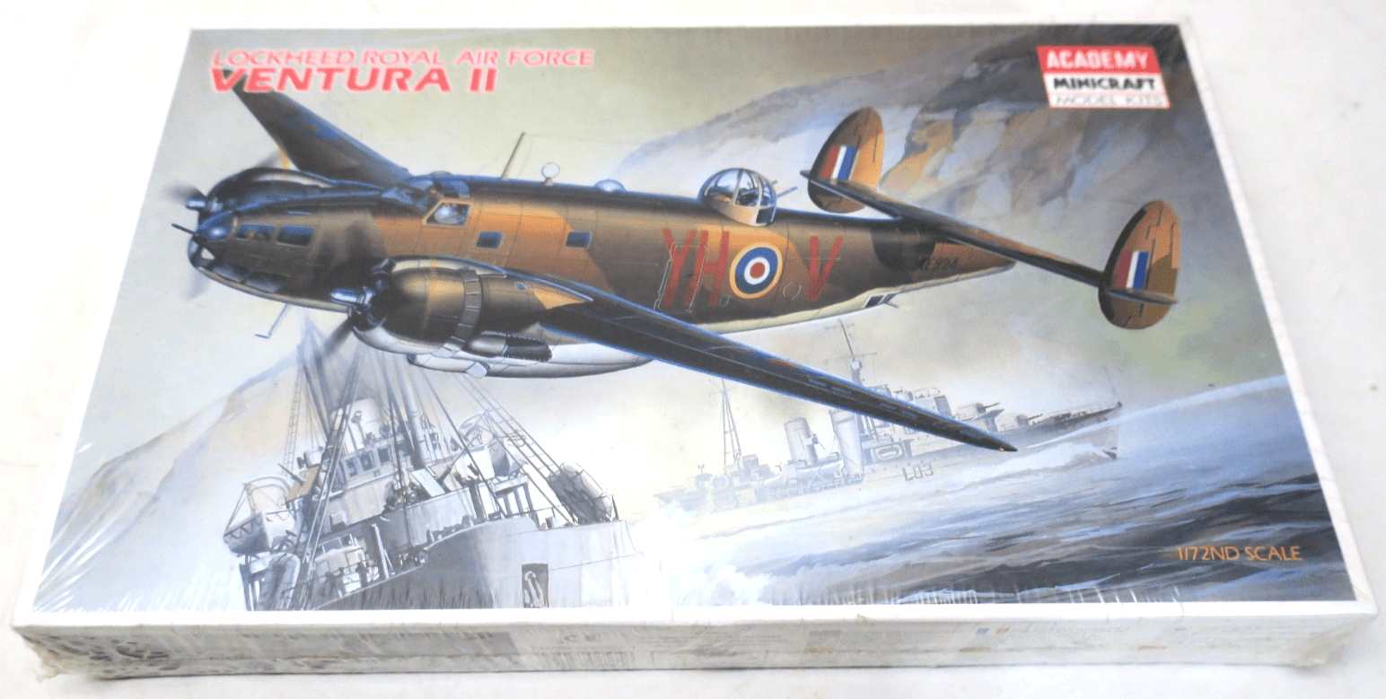Academy 1/72 Lockheed Royal Air Force Ventura II Model Kit 2105 SEALED - WISE GUYS HOBBIES LLC