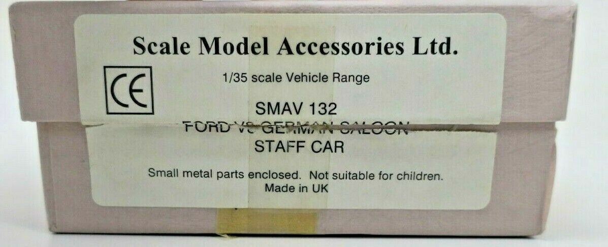 SCALE MODEL ACCESSORIES GERMAN FORD V-8 SALOON STAFF CAR 1/35 RESIN SMAV 132 - WISE GUYS HOBBIES LLC