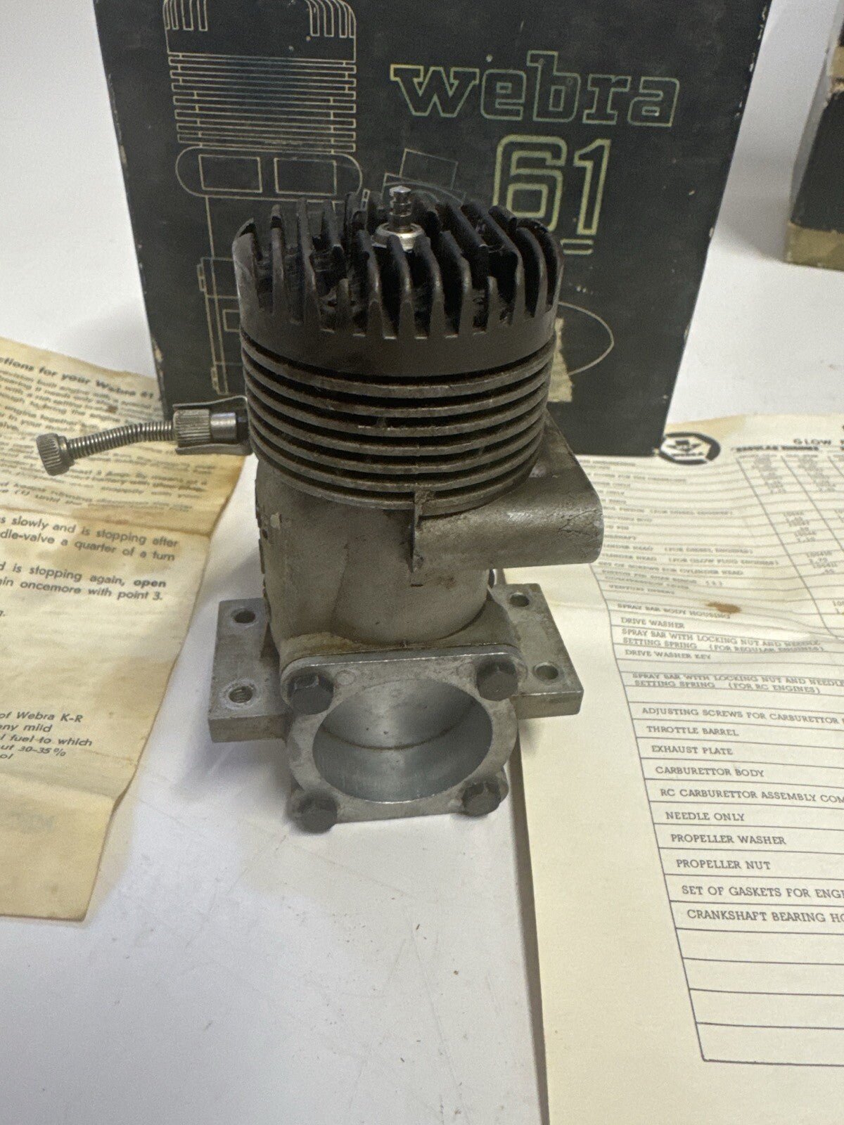WEBRA MODEL AIRPLANE ENGINE R/C 61 RC 10CCM 1020 - WISE GUYS HOBBIES LLC