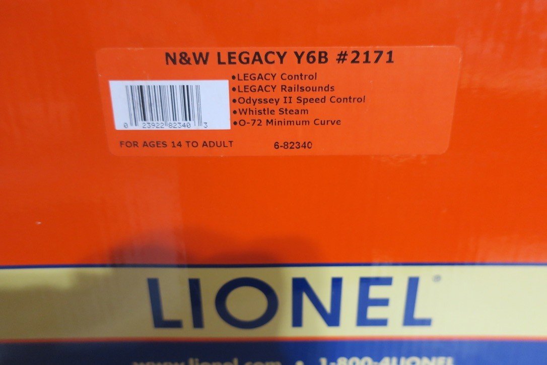 Lionel 6 - 82340 N&W Norfolk Legacy Y6B 2171 2 - 8 - 8 - 2 Whistle Steam & Railsounds - WISE GUYS HOBBIES LLC
