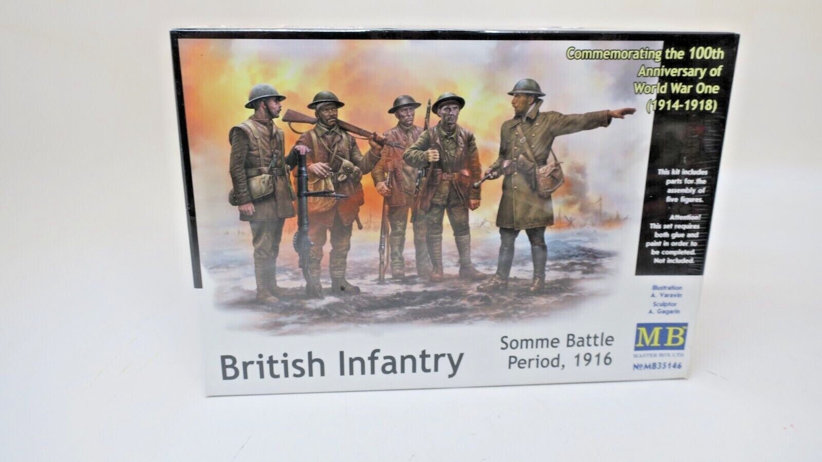 1/35 MASTER BOX 35146: WWI BRITISH INFANTRY SOMME 1916 - WISE GUYS HOBBIES LLC