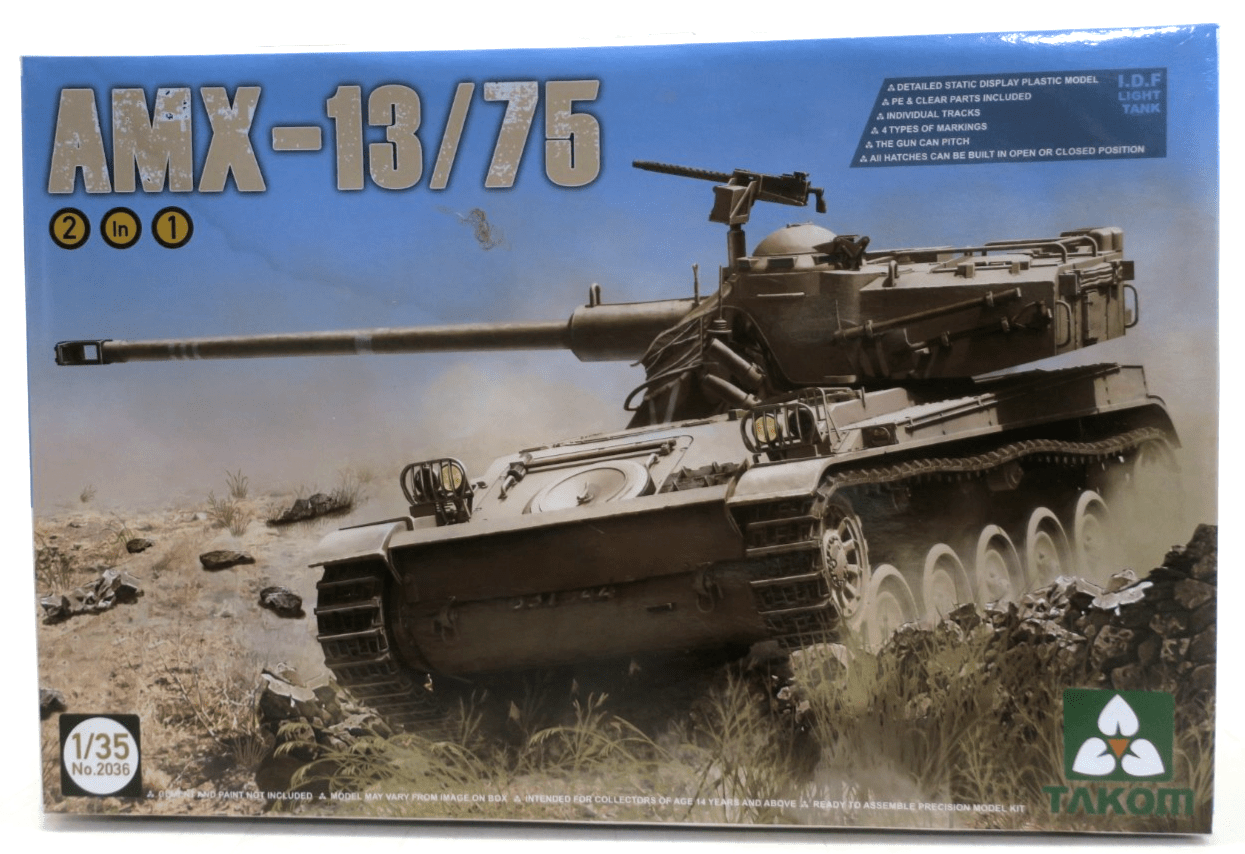 Takom 1/35 AMX-13/75 Model Kit 2036 - WISE GUYS HOBBIES LLC