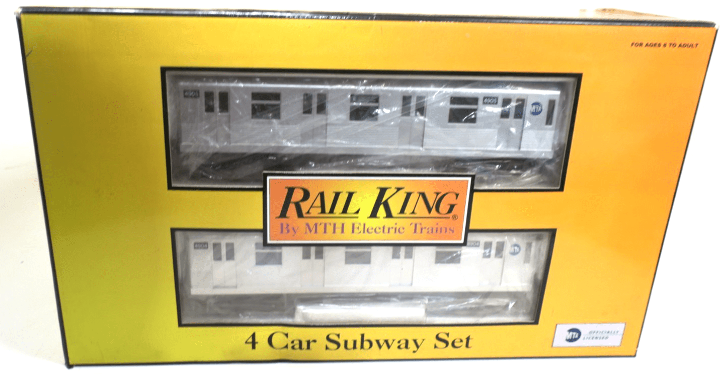MTH 30 - 2162 - 1 O MTA R - 42 Silver Subway Set with Proto w/PS1 (Set of 4) LN/Box - WISE GUYS HOBBIES LLC