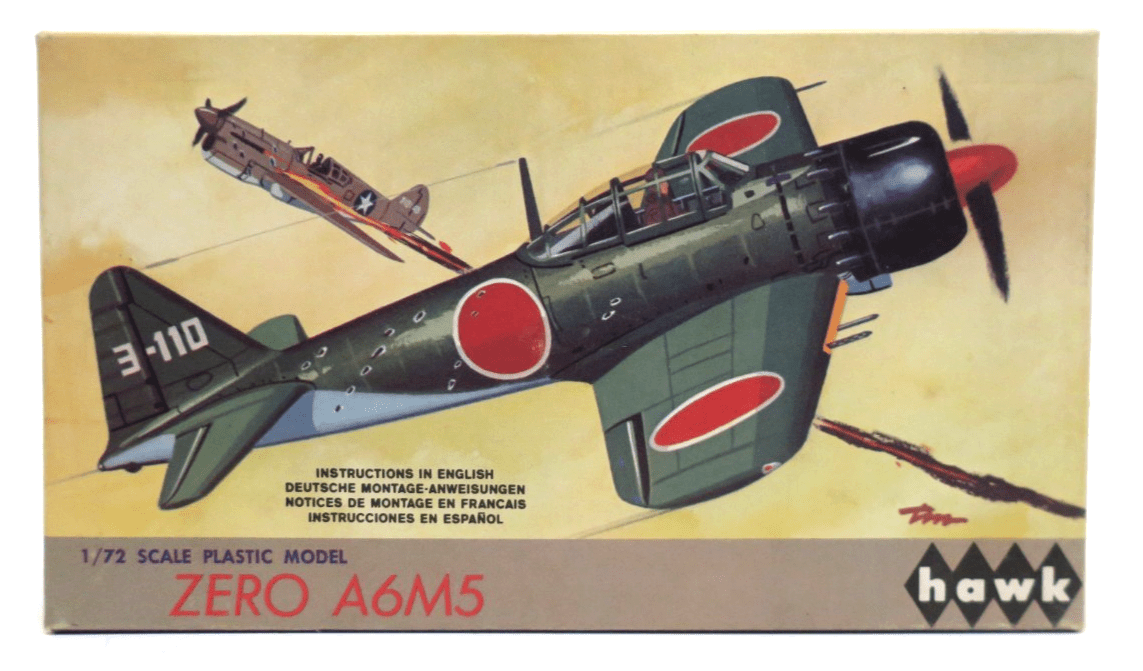 Hawk 1/72 Zero A6M5 Model Kit 8-39 - WISE GUYS HOBBIES LLC