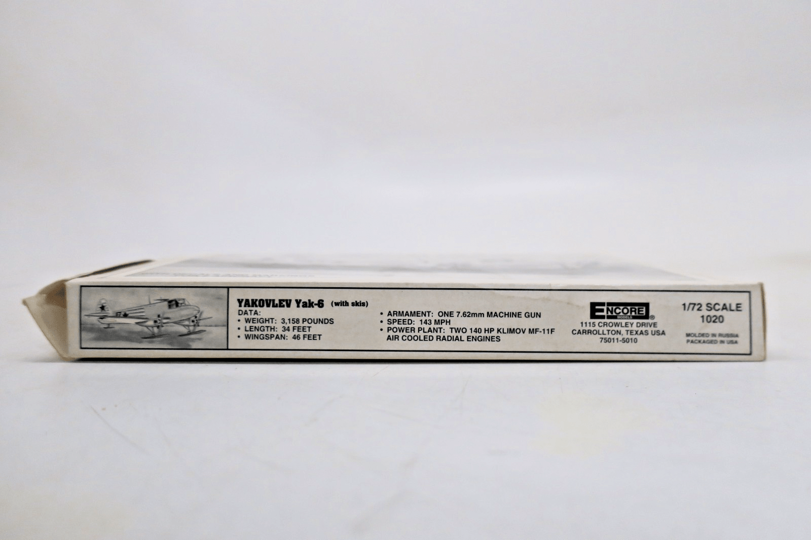 Encore Models 1/72 Yakovlev Yak - 6 (With Skis) Model Kit 1020 - WISE GUYS HOBBIES LLC