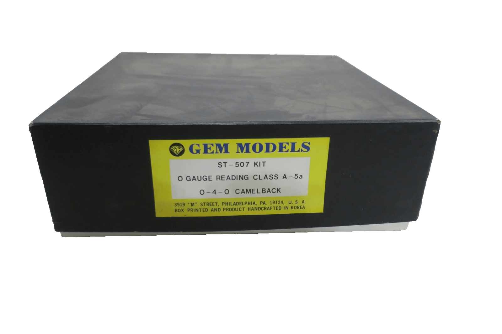 Gem Models O Ga. 2 Rail Brass ST - 507 Reading A - 5a 0 - 4 - 0 Switcher & Tender OB - WISE GUYS HOBBIES LLC
