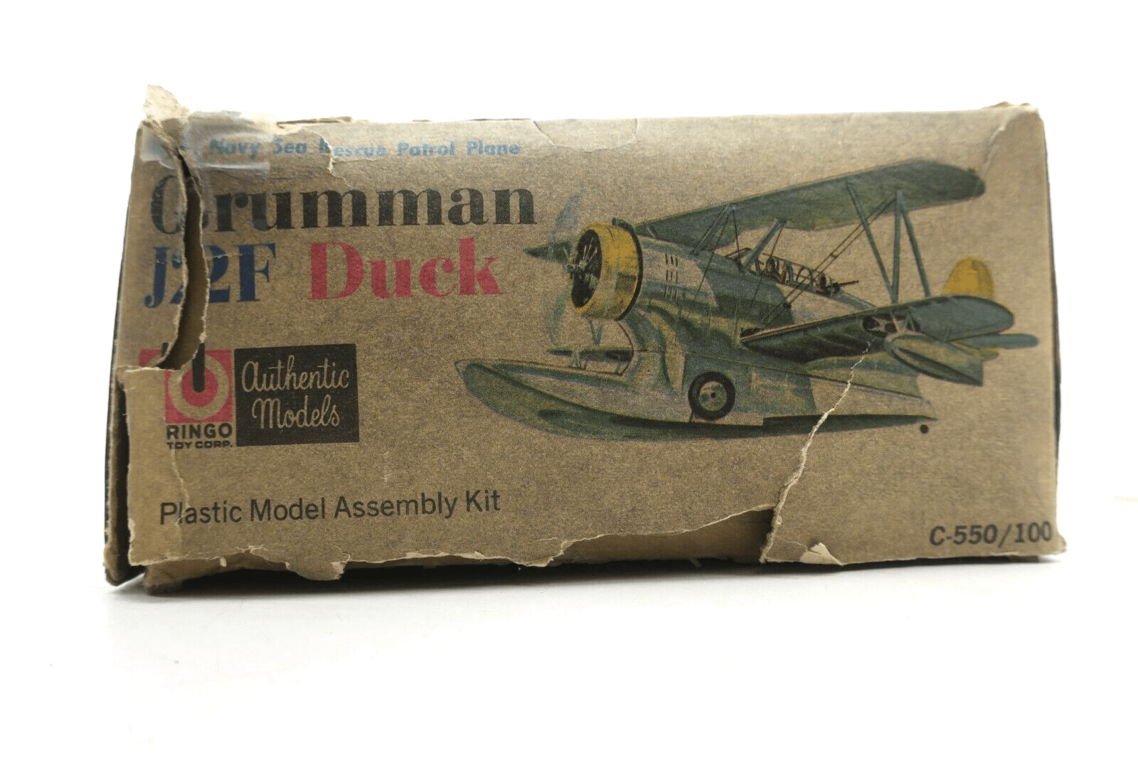 Vintage Ringo Toy Corp. Grumman J2F Duck Sea Rescue Plane C-550 1:50 Model Kit - WISE GUYS HOBBIES LLC