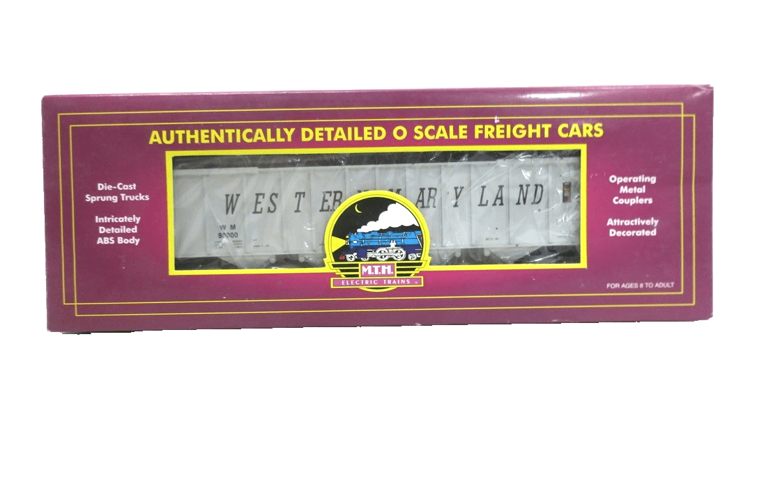 MTH 20 - 97402 Western Maryland 4 Bay Hopper w/ Coal Load - WISE GUYS HOBBIES LLC