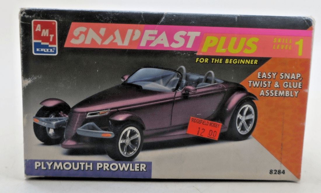 AMT ERTL 1/25 8284 SnapFast Plus Plymouth Prowler Model Kit STARTED - WISE GUYS HOBBIES LLC