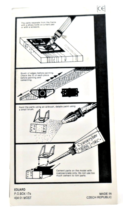 Eduard Photo Etch 1/48 P - 61 Black Widow Cockpit Detail Parts 48059 - WISE GUYS HOBBIES LLC