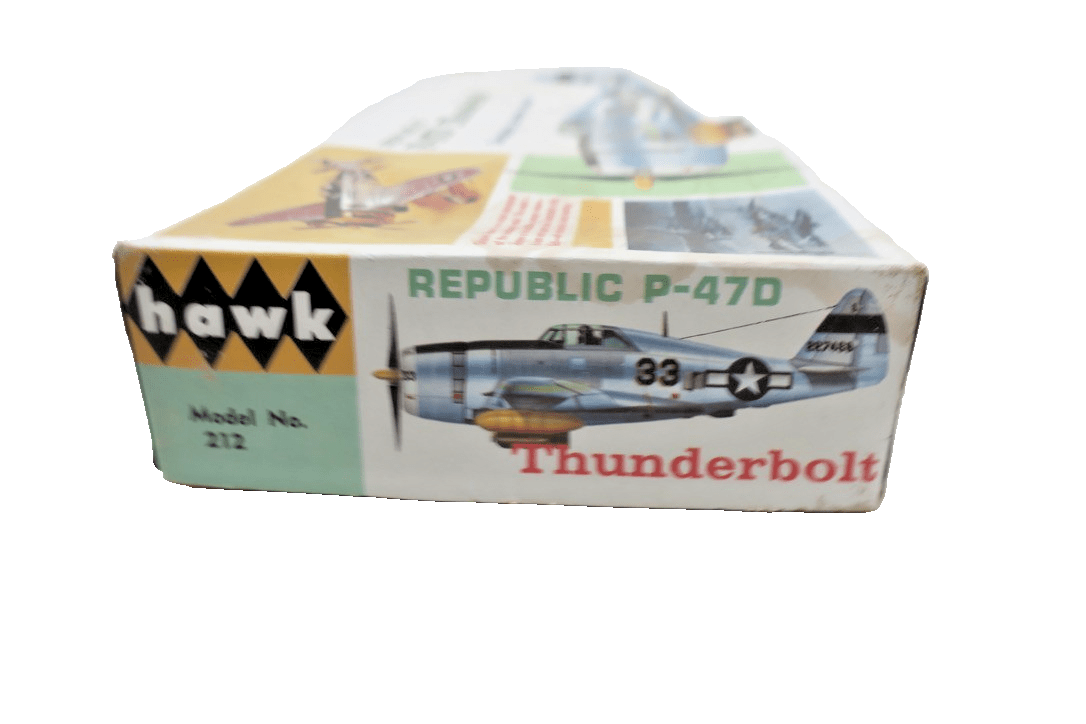 1967 Hawk P - 47D THUNDERBOLT 1/48 Chrome Plated Model Airplane Kit A/212 - 200 - WISE GUYS HOBBIES LLC