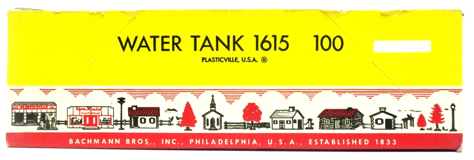 Bachmann Plasticville Water Tank 1615 Grey-Black Tank Brown-Black Roof - WISE GUYS HOBBIES LLC