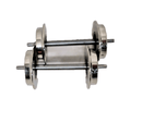 G Scale BALL BEARING Roll - EZ Metal Wheels 1 Pair of 2 Axles Fits LGB - WISE GUYS HOBBIES LLC