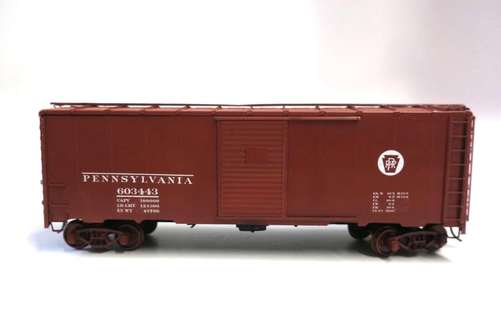 PENNSYLVANIA RAILROAD O SCALE SCRATCH BUILD 2R BOXCAR WITH DETAIL - WISE GUYS HOBBIES LLC