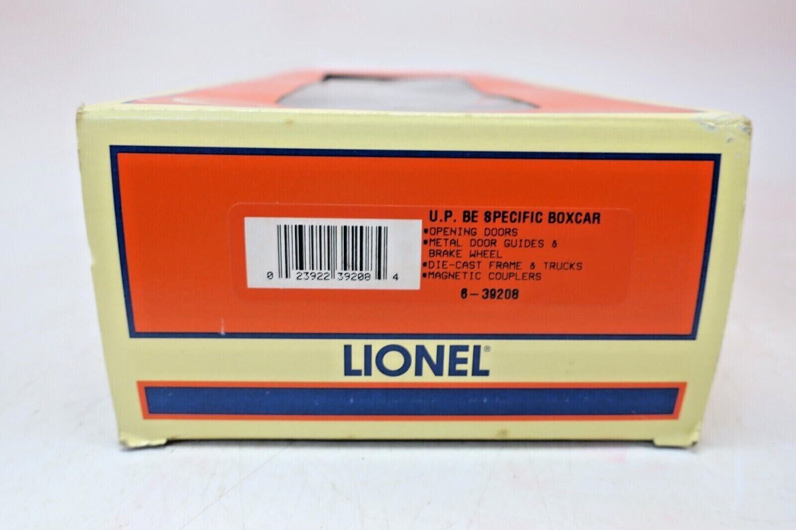 LIONEL O-27 3-RAIL U P "ROAD OF THE STREAMLINERS" BOXCAR NO. 6-39208 - WISE GUYS HOBBIES LLC
