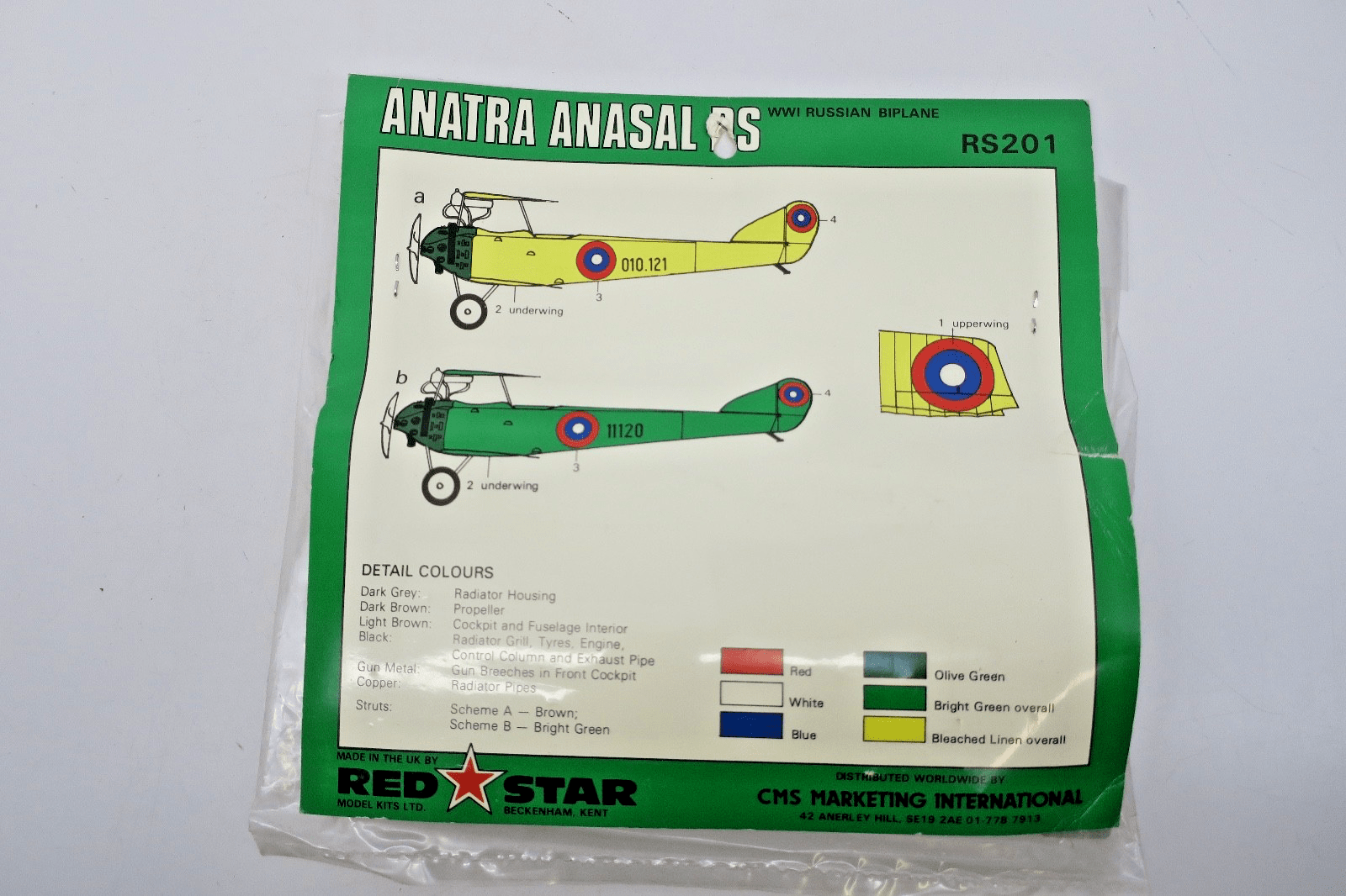 Red Star 1/72 Anatra Anasal DS Model Kit RS 201 - WISE GUYS HOBBIES LLC