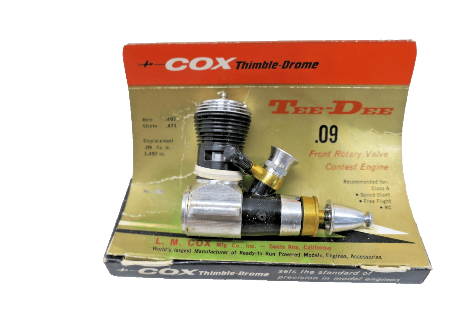 Cox .09 - COX engine - COX TEE - DEE .09 Front Rotary Valve Rare - WISE GUYS HOBBIES LLC
