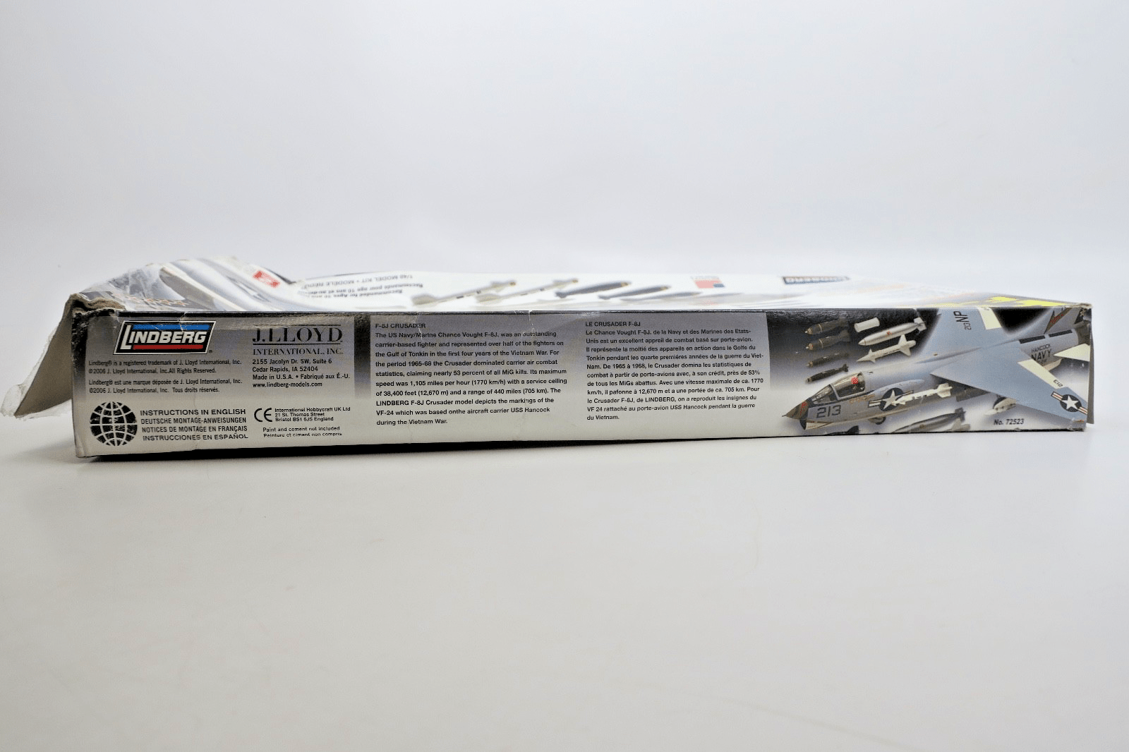 Lindberg 1/48 F - 8J Crusader Model Kit 72523 - WISE GUYS HOBBIES LLC