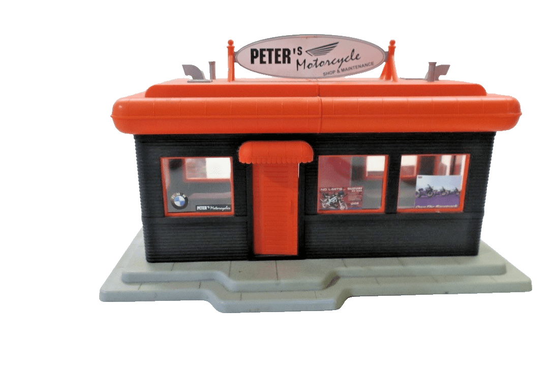 PIKO 62259 G Scale Peters Motorcycle Shop - WISE GUYS HOBBIES LLC