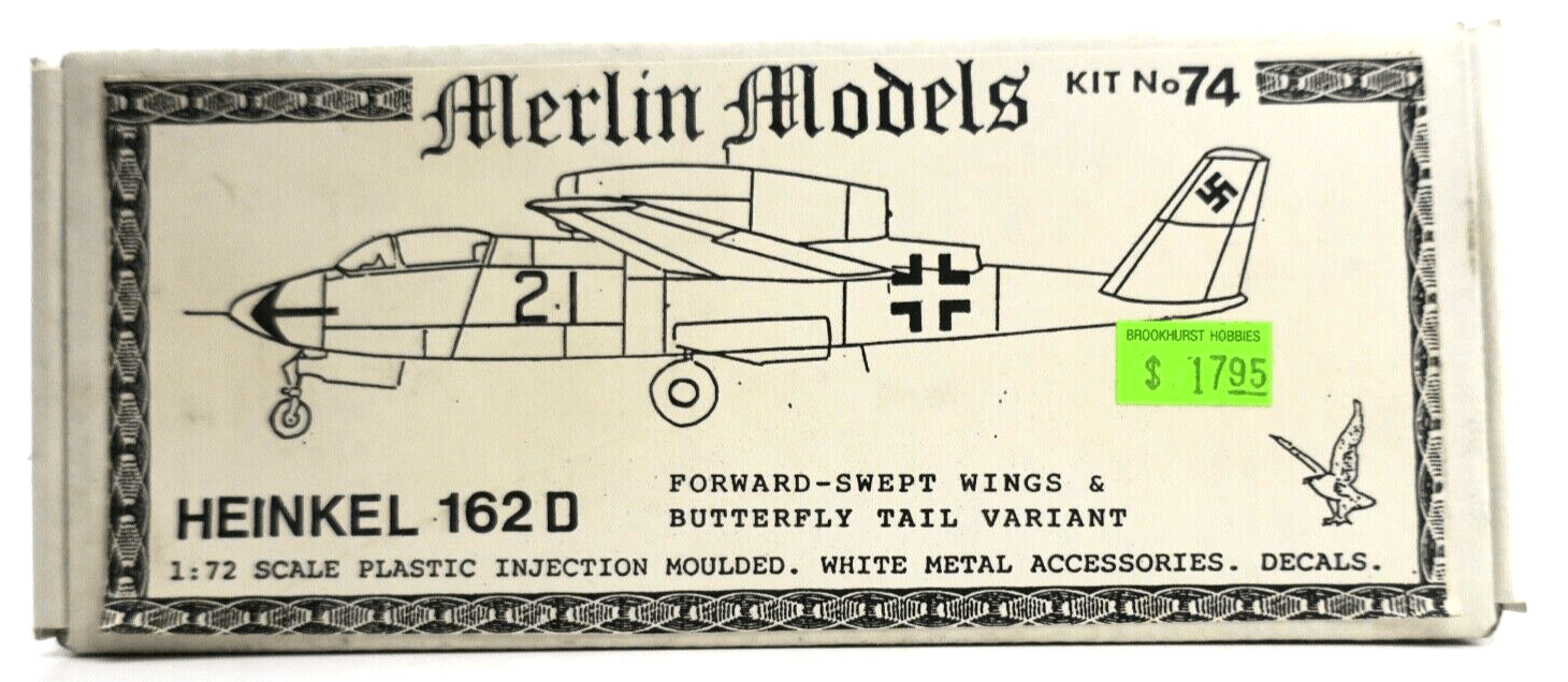 Merlin Models 1/72 Heinkel 162D Model Kit - WISE GUYS HOBBIES LLC