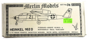Merlin Models 1/72 Heinkel 162D Model Kit