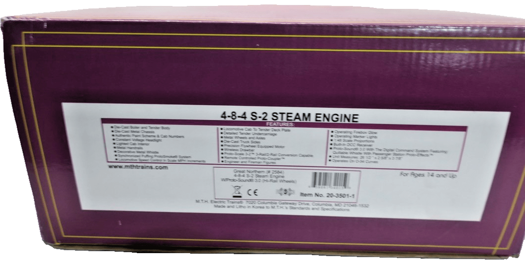 MTH 20-3501-1 Great Northern GN 4-8-4 S-2 steam engine  2584 PS 3.0 - WISE GUYS HOBBIES LLC