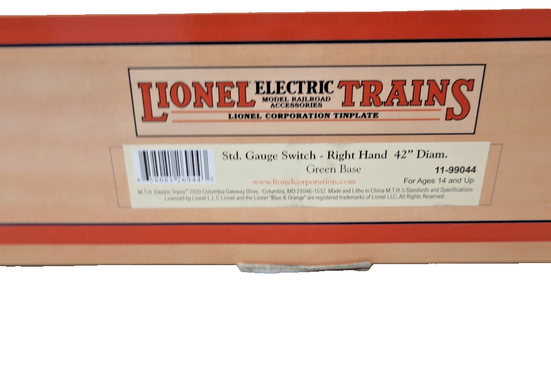 Lionel Lines Standard Gauge Right Hand Switch O42 11 - 99044 - WISE GUYS HOBBIES LLC