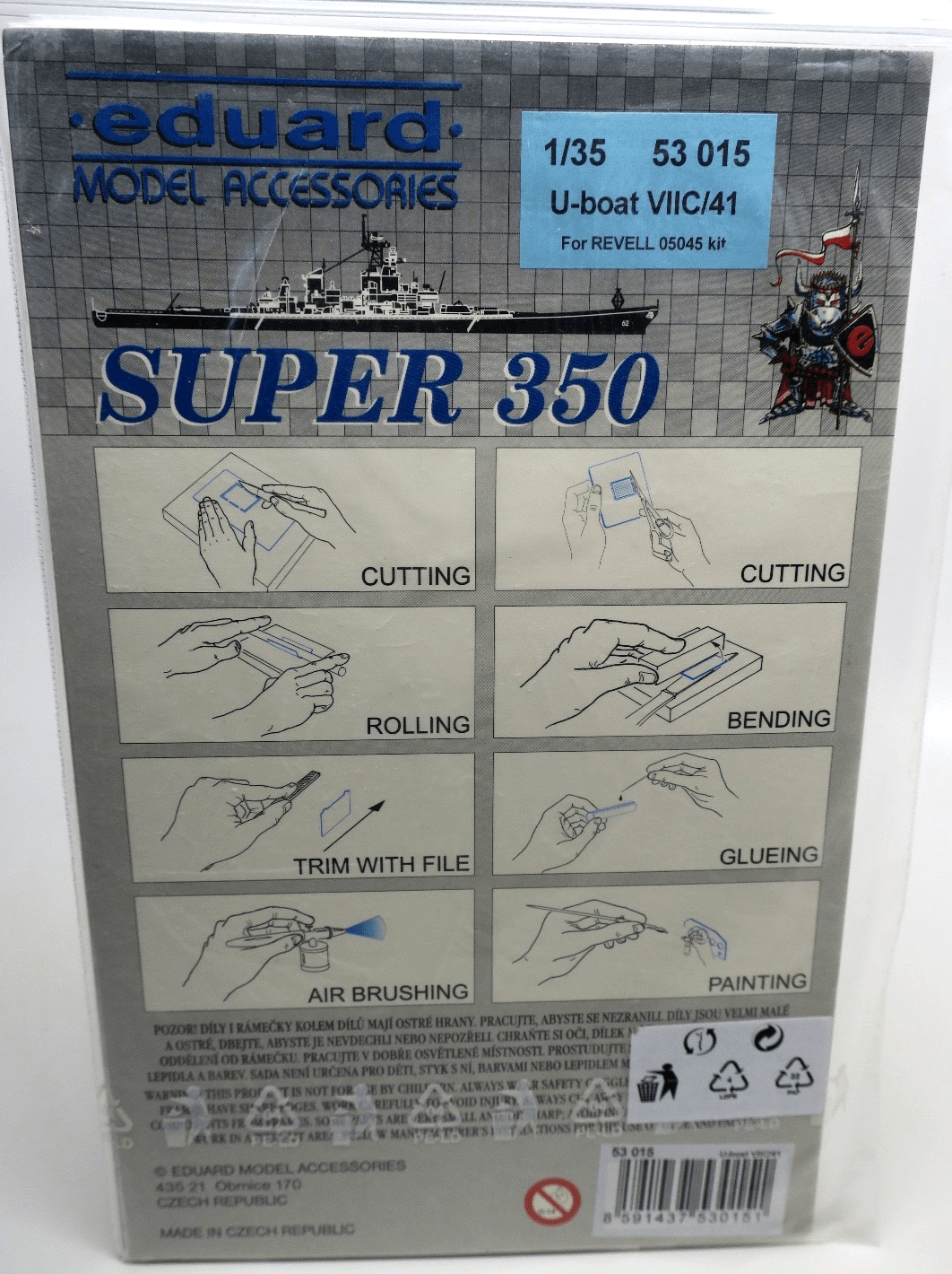Eduard 1/35 U - Boat VIIC/41 Photo - Etch Detail Set 53015 - WISE GUYS HOBBIES LLC