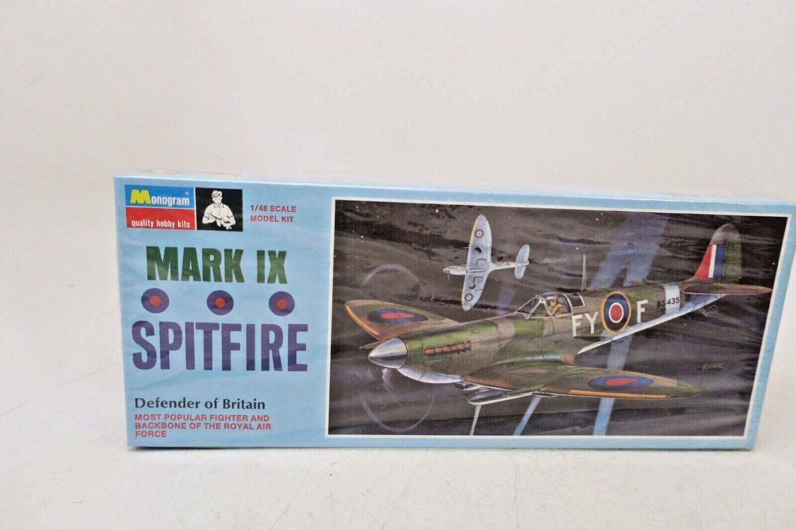 Vintage Monogram PA79-98 RAF Supermarine 'Spitfire Mk.IX Fighter Kit - Boxed - WISE GUYS HOBBIES LLC