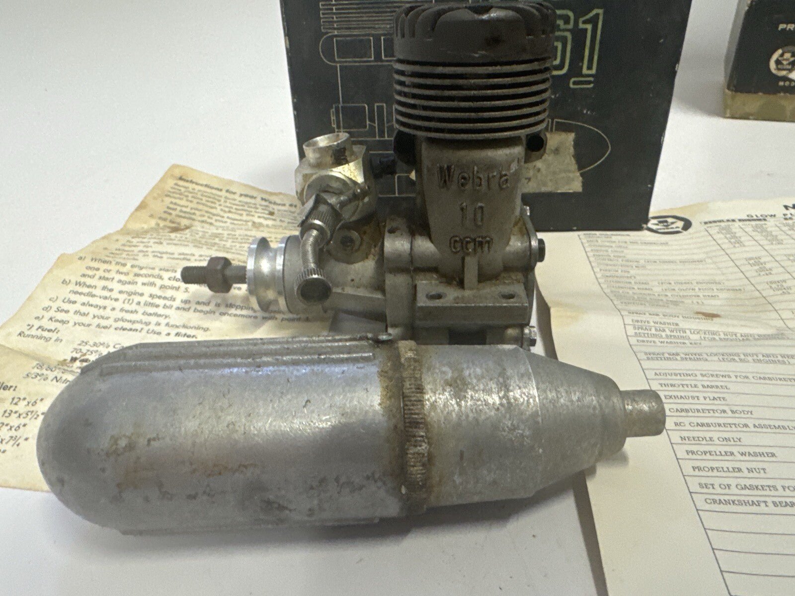 WEBRA MODEL AIRPLANE ENGINE R/C 61 RC 10CCM 1020 - WISE GUYS HOBBIES LLC