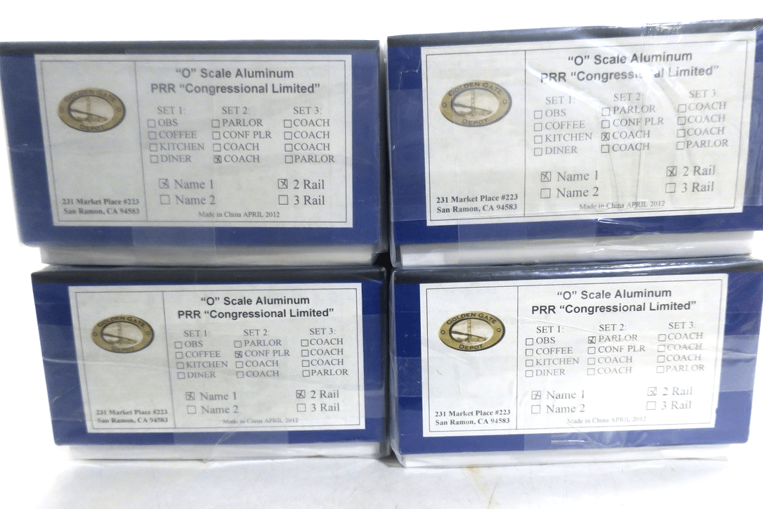 GOLDEN GATE DEPOT O SCALE 2 - RAIL PRR CONGRESSIONAL LIMITED 4 - PACK SET 2 - WISE GUYS HOBBIES LLC