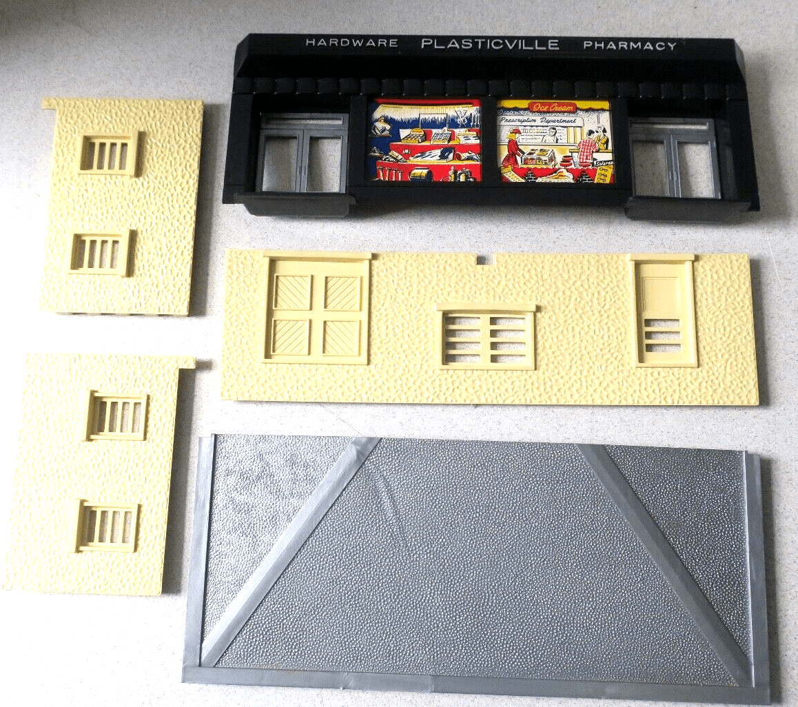 Bachmann Plasticville U.S.A Hardware and Pharmacy Kit - WISE GUYS HOBBIES LLC