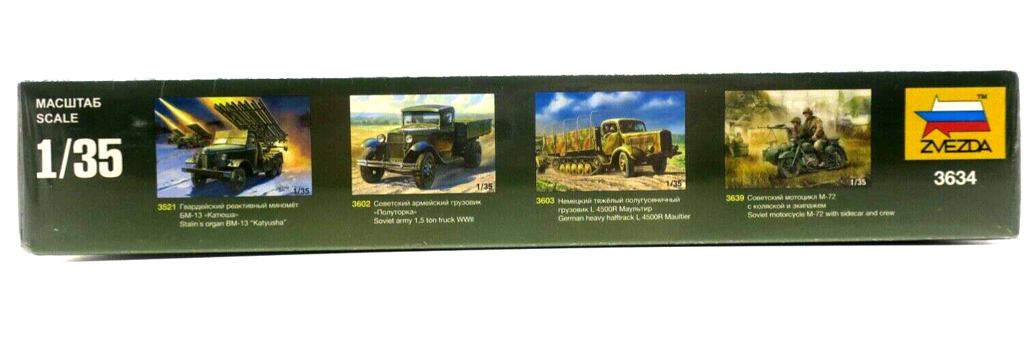 Zvezda 1/35 Soviet Car Gaz Mi Model Kit 3634 - WISE GUYS HOBBIES LLC