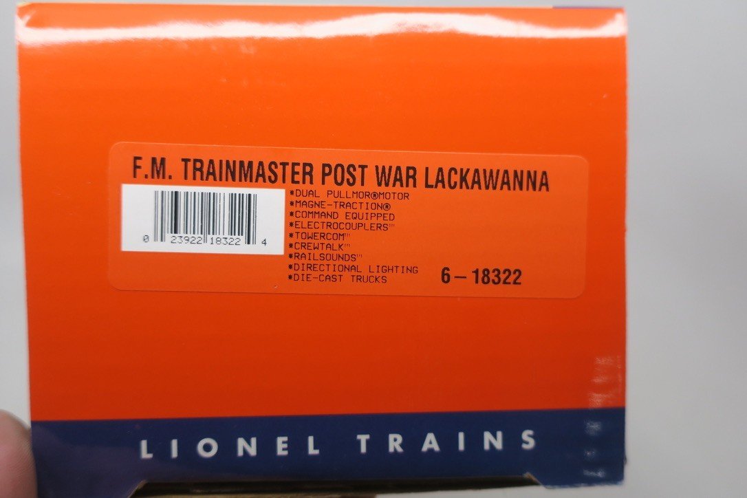 Lionel PWC TMCC 6 - 18322 Lackawanna FM Trainmaster Diesel O Gauge New 2321 RS - WISE GUYS HOBBIES LLC