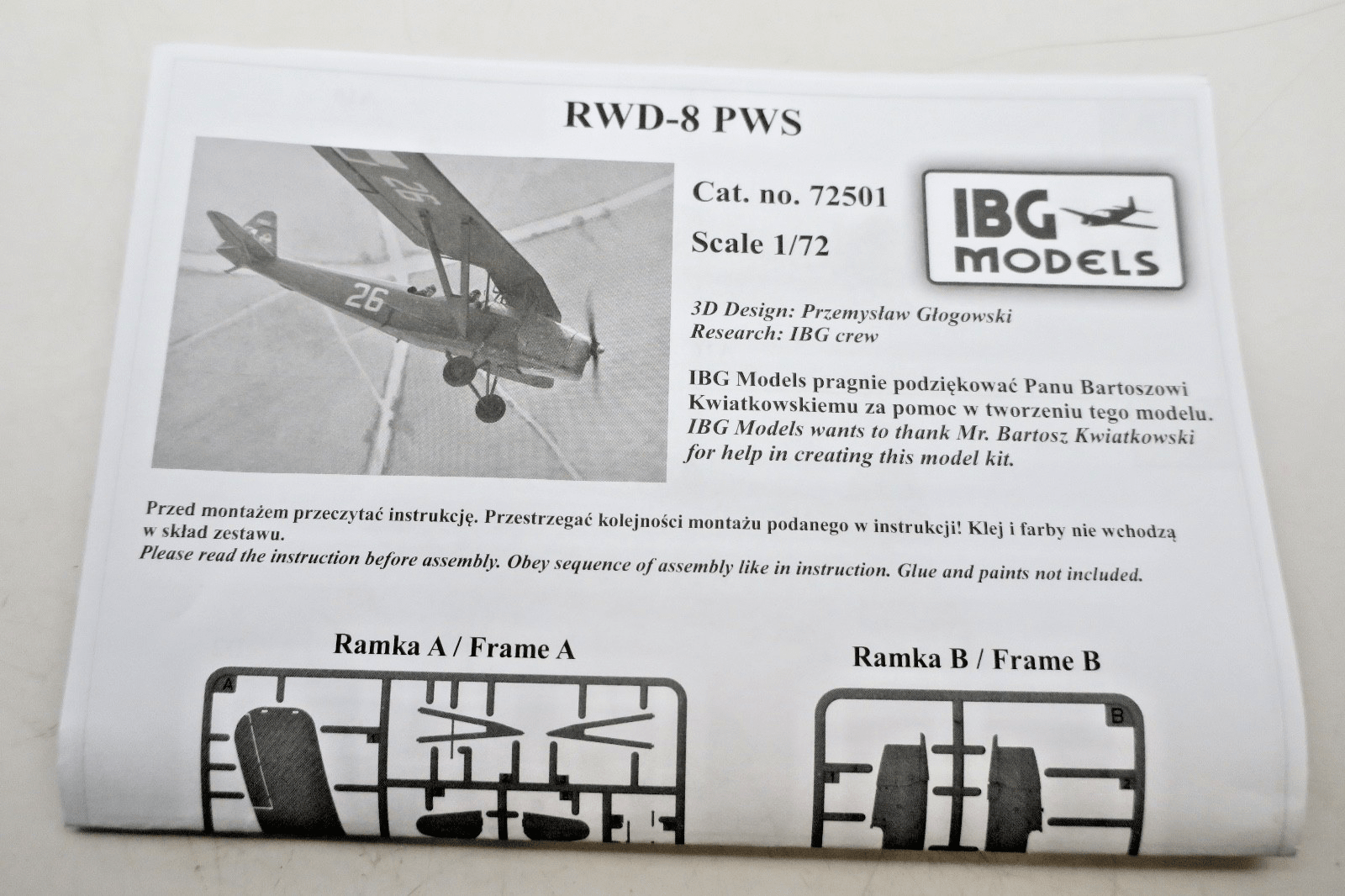IBG Models 1/72 RWD - 8 PWS Model kit 72501 - WISE GUYS HOBBIES LLC
