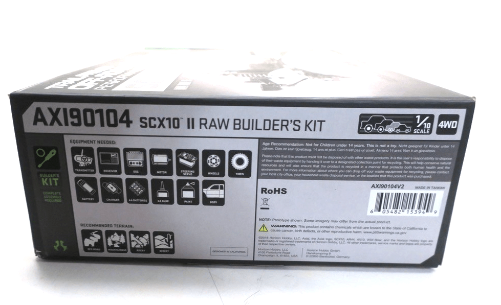 Axial SCX10 II Raw Builder's Kit 1/10 4WD (AXI90104V2) - WISE GUYS HOBBIES LLC