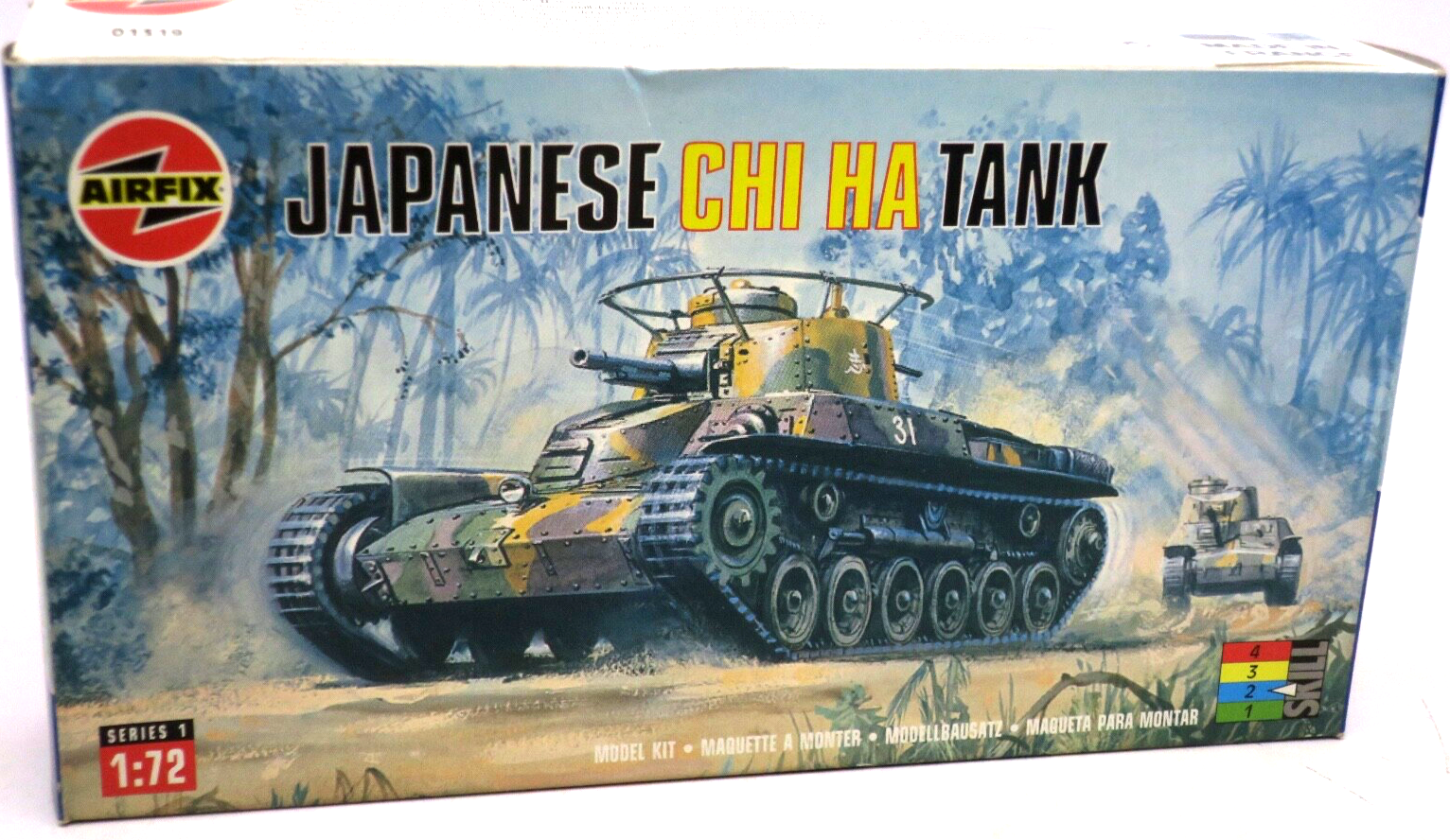 Airfix 1/72 Japanese Chi Ha Tank Model Kit 01319 - WISE GUYS HOBBIES LLC