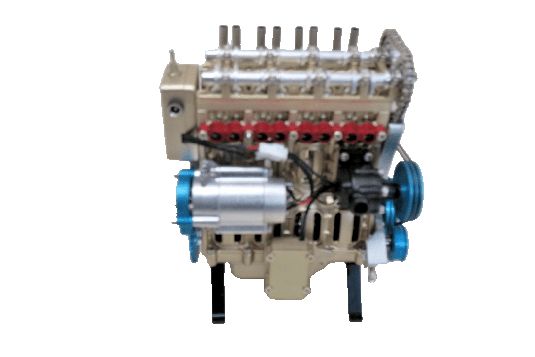 TECHING 4 Cylinder Engine KIT 1/3. DM13 Built Working Model - WISE GUYS HOBBIES LLC