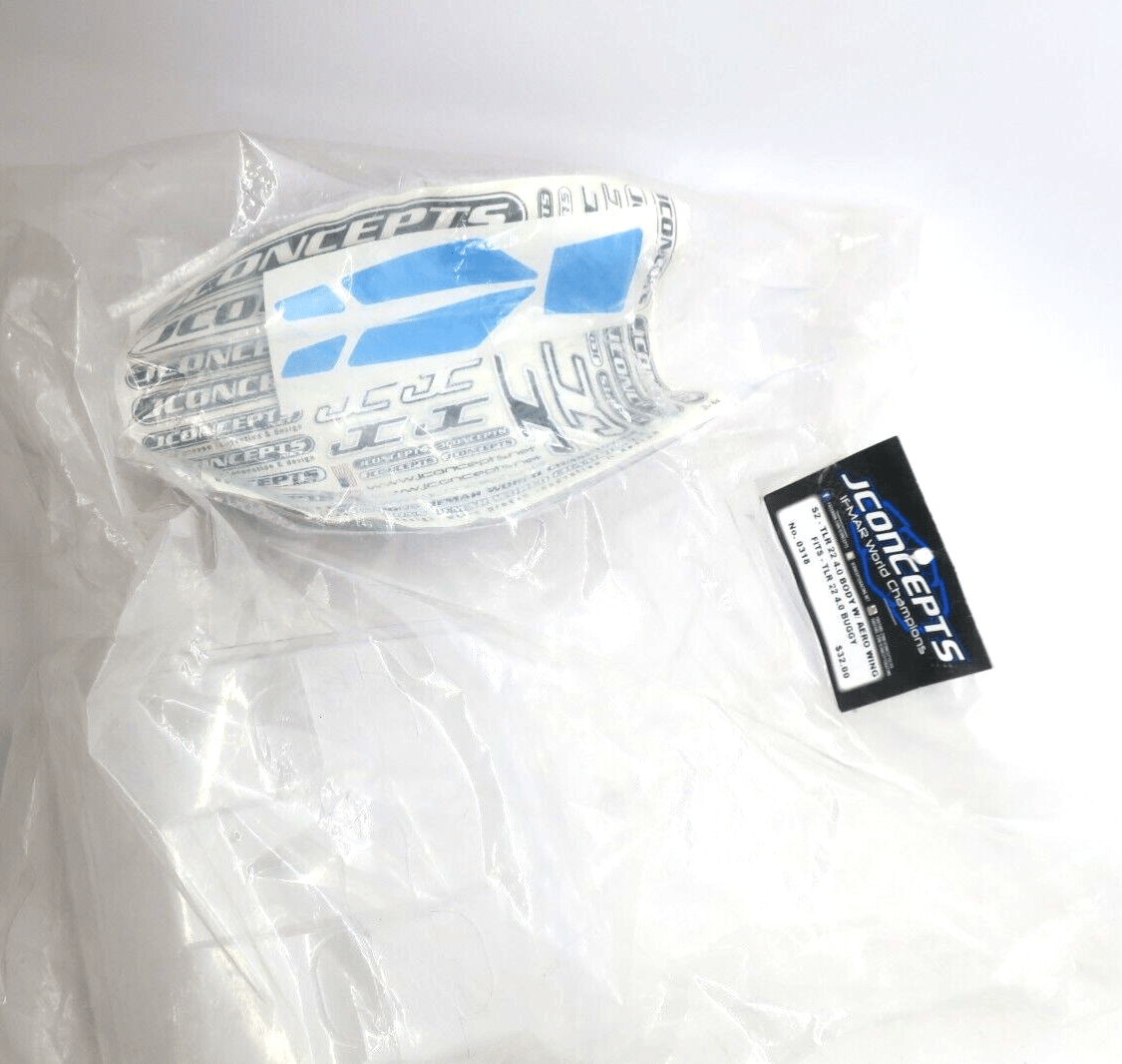 JConcepts S2 Clear Body w/ Aero Wing: TLR 22 4.0/5.0 JCO0318 - WISE GUYS HOBBIES LLC