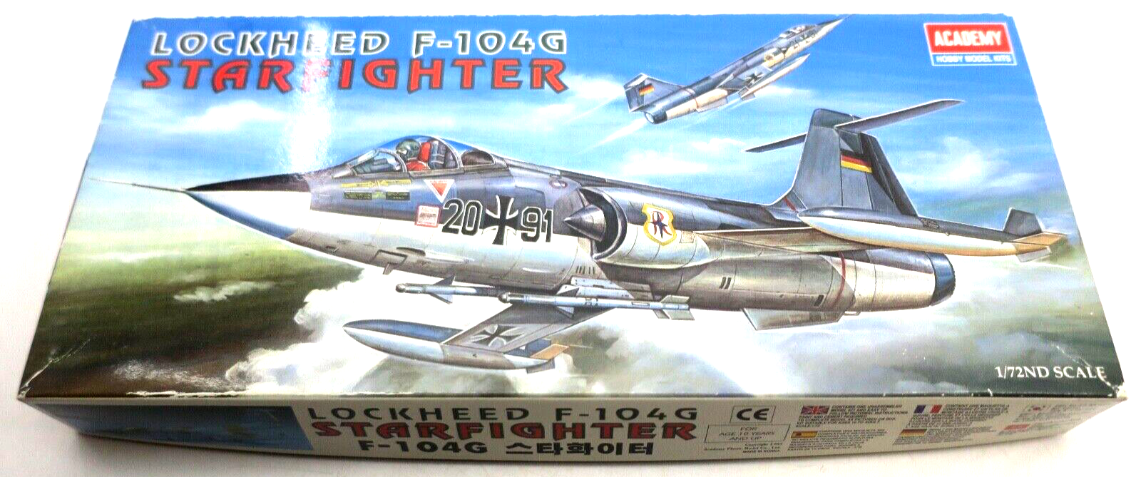 Academy 1/72 Lockheed F-104G Starfighter Model Kit 1619 - WISE GUYS HOBBIES LLC