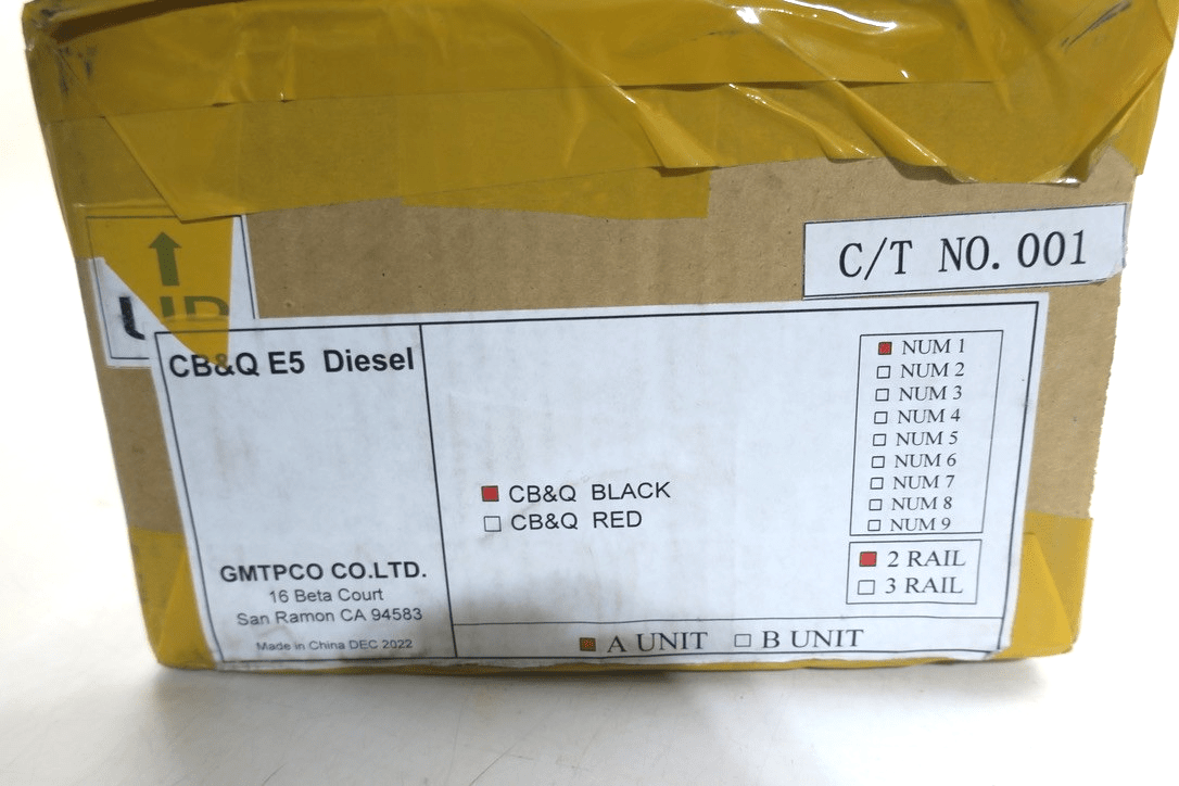 3rd Rail Sunset Models Burlington Route CB&Q E5 AB Set Black 2 Rail - WISE GUYS HOBBIES LLC