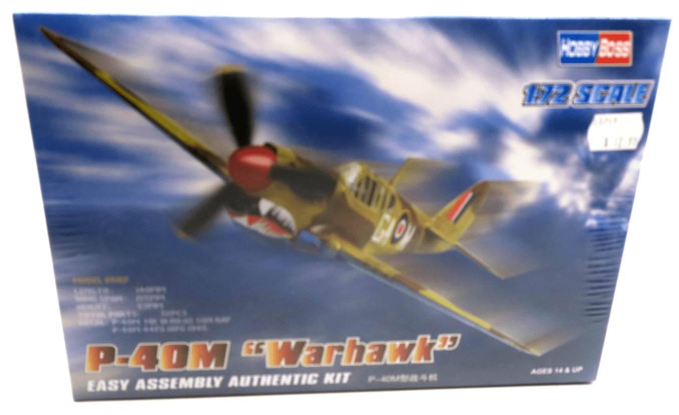 Hobby Boss 1/72 P - 40M Warhawk Model Kit - WISE GUYS HOBBIES LLC
